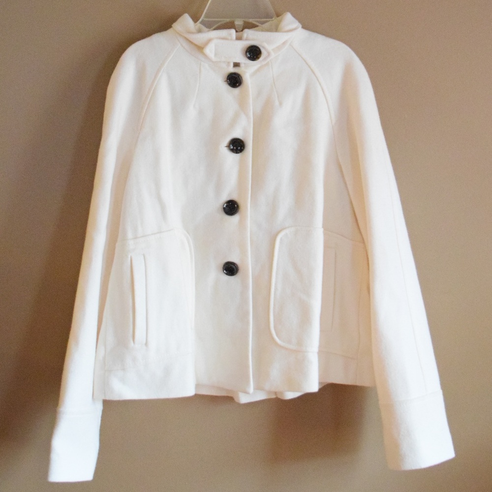 Banana Republic Women's Ivory Wool Coat NWT